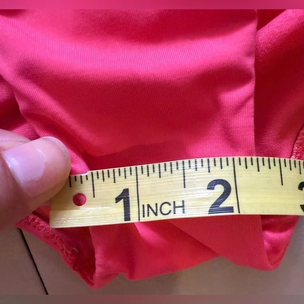 Bikini Set Leilani swimsuit set strapless Tie top bikini button Hot pink 10